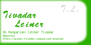 tivadar leiner business card